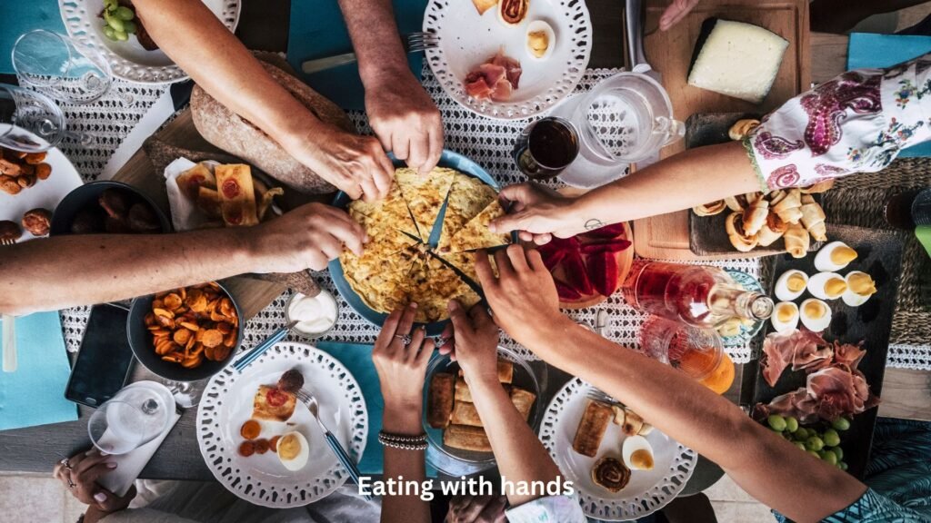 Eating with hands